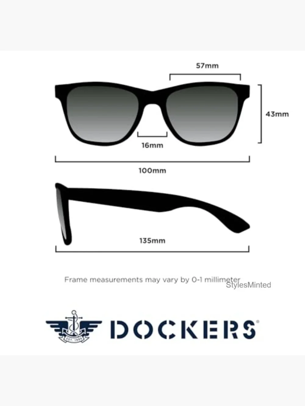 Men's Square Sunglasses 57mm Metal Frame Polarized UV Protection